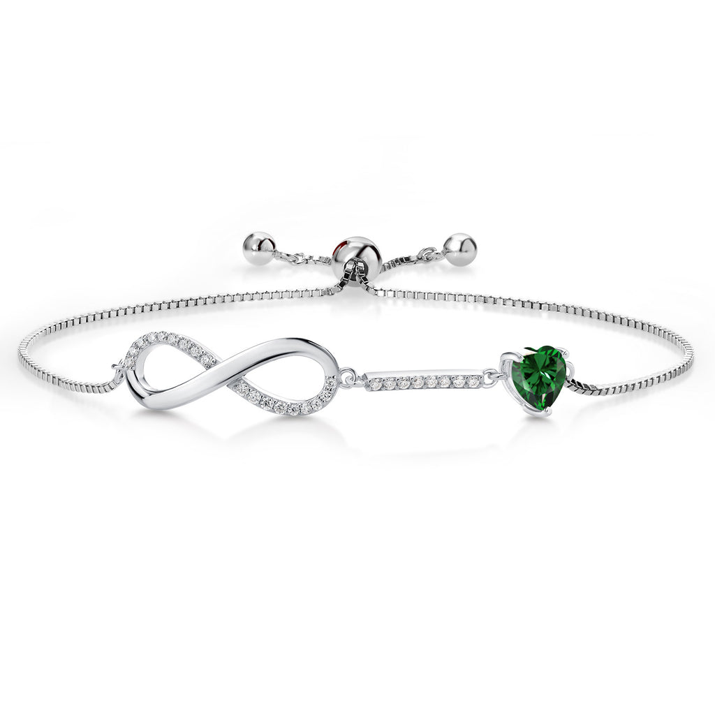Nano Emerald - May_Bracelet in 925 Sterling Silver