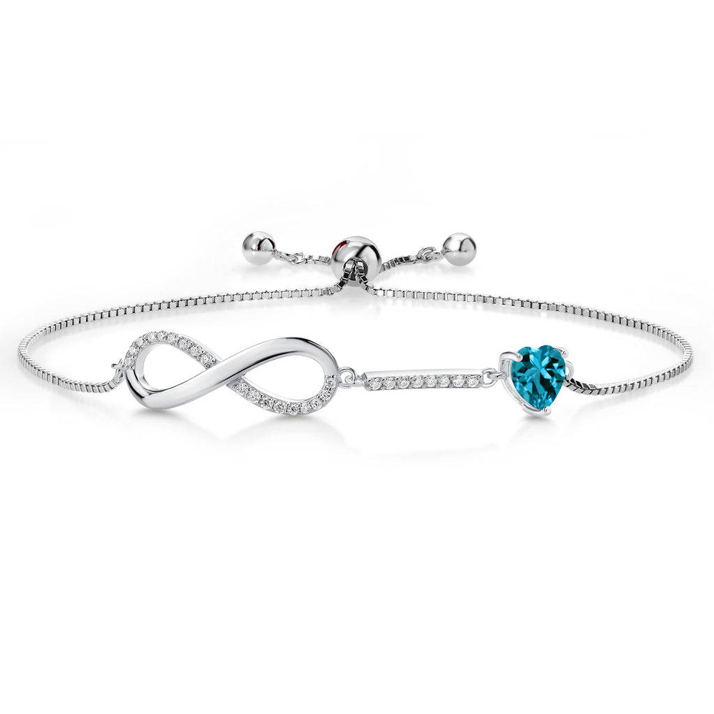 London Blue Topaz - November_Bracelet in 925 Sterling Silver