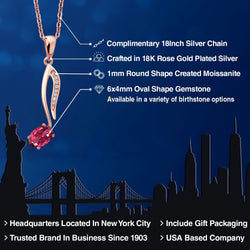 Pendant in 925 Rose Gold Plated Silver