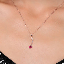 Pendant in 925 Rose Gold Plated Silver