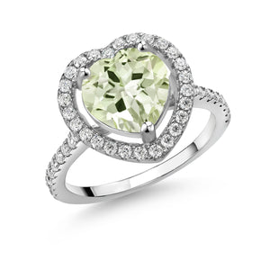 Green Prasiolite_7_Ring in 925 Sterling Silver