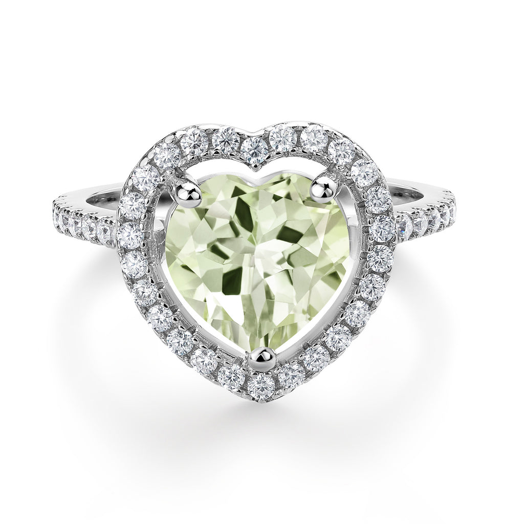Green Prasiolite_7_Ring in 925 Sterling Silver