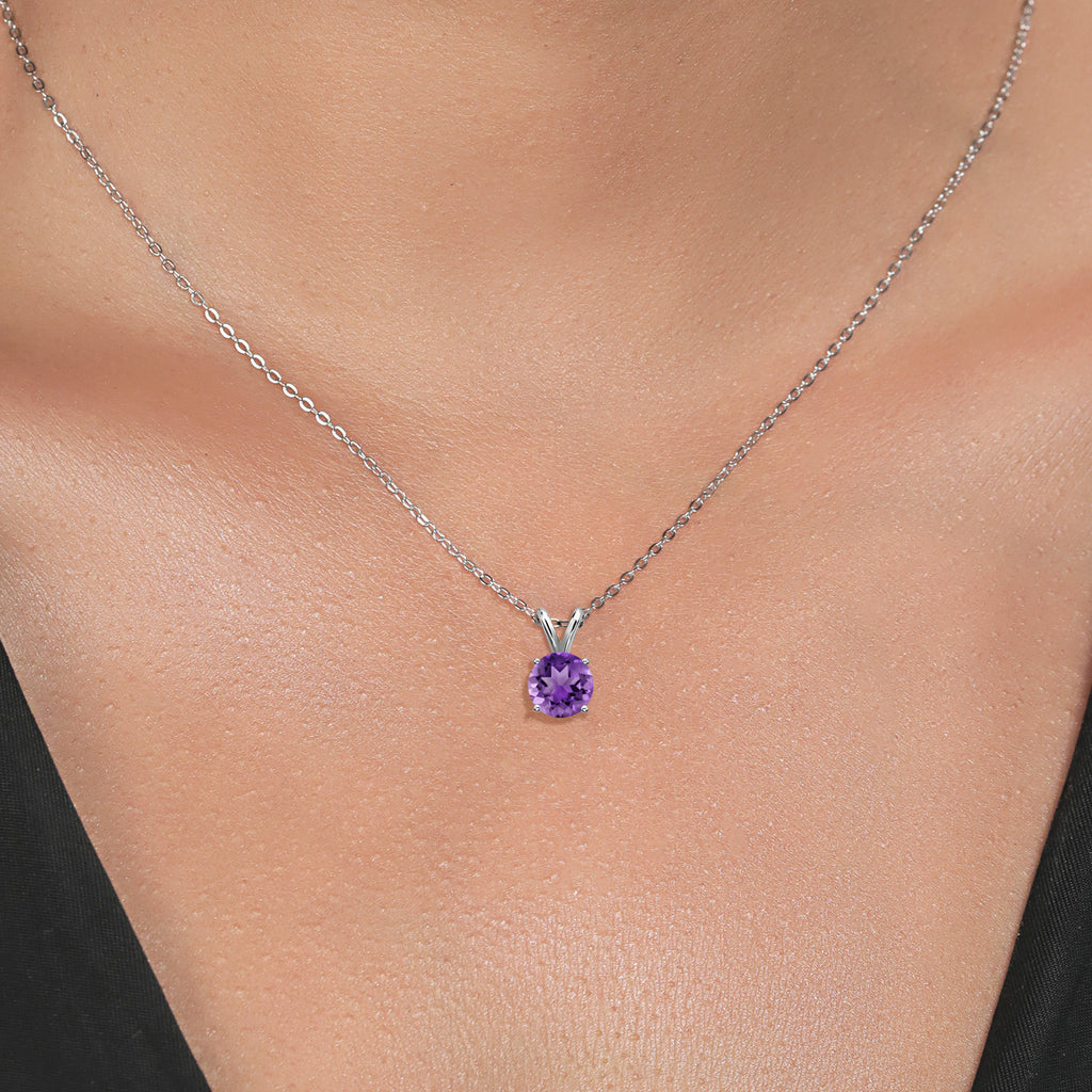 Amethyst - February_Pendant in 925 Sterling Silver