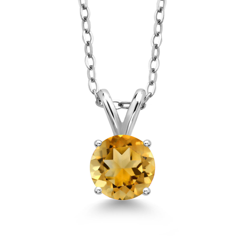 Citrine - November_Pendant in 925 Sterling Silver