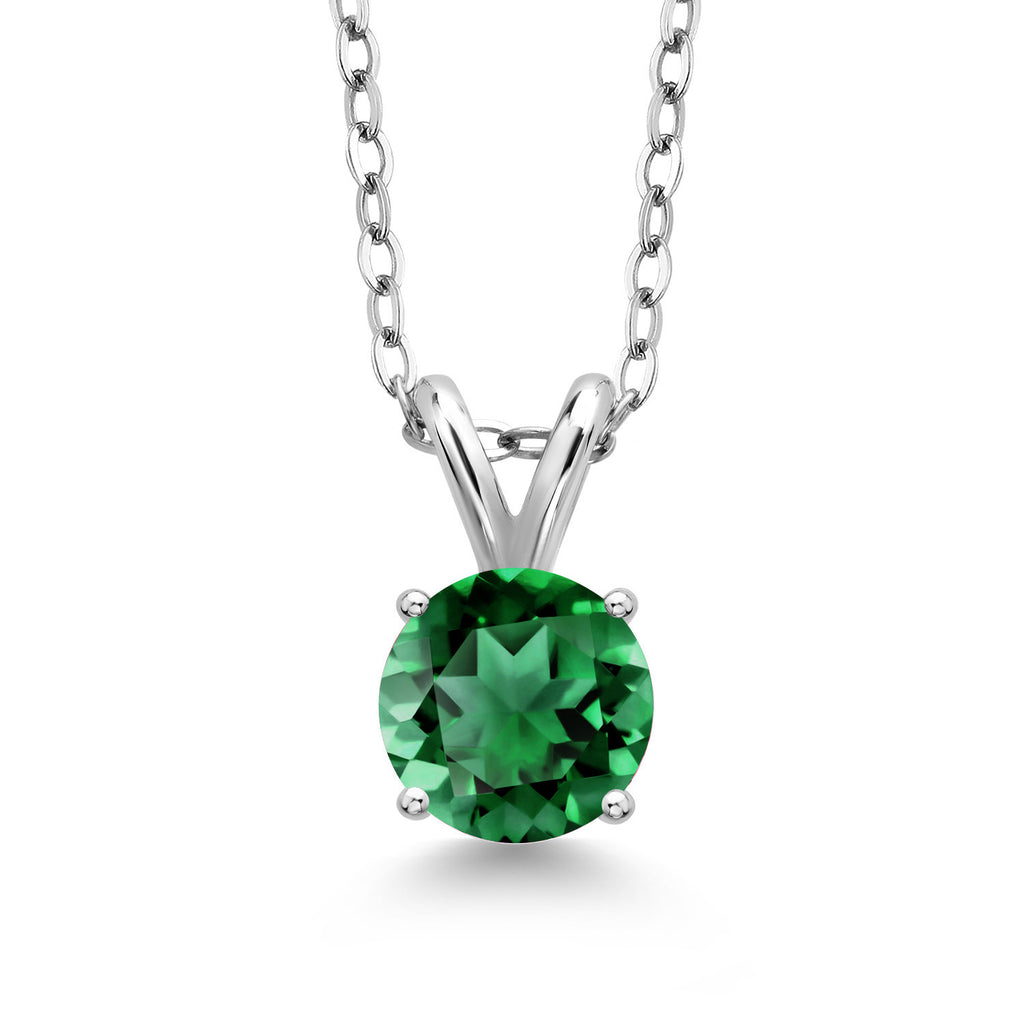 Nano Emerald - May_Pendant in 925 Sterling Silver