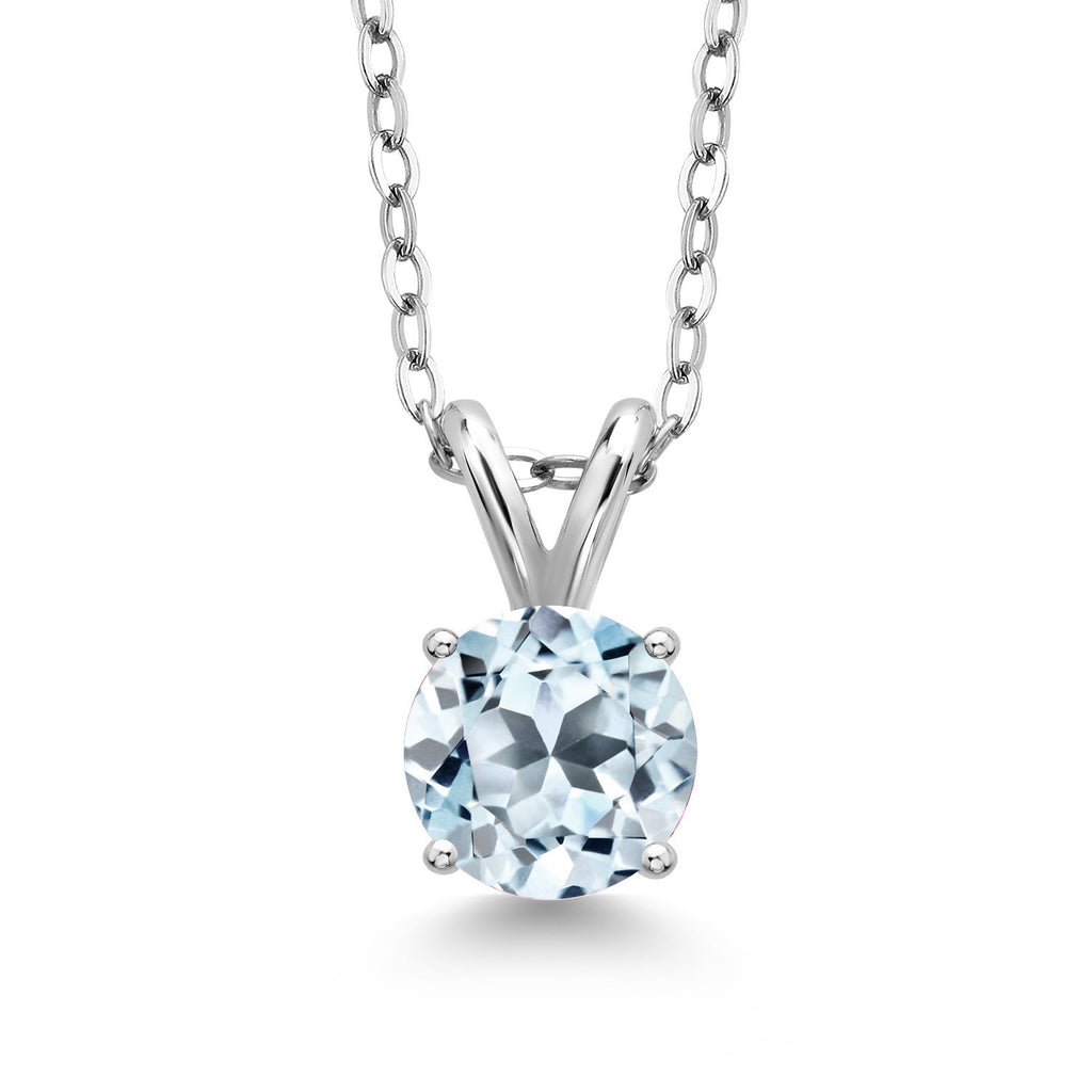 Sky Blue Topaz - November_Pendant in 925 Sterling Silver