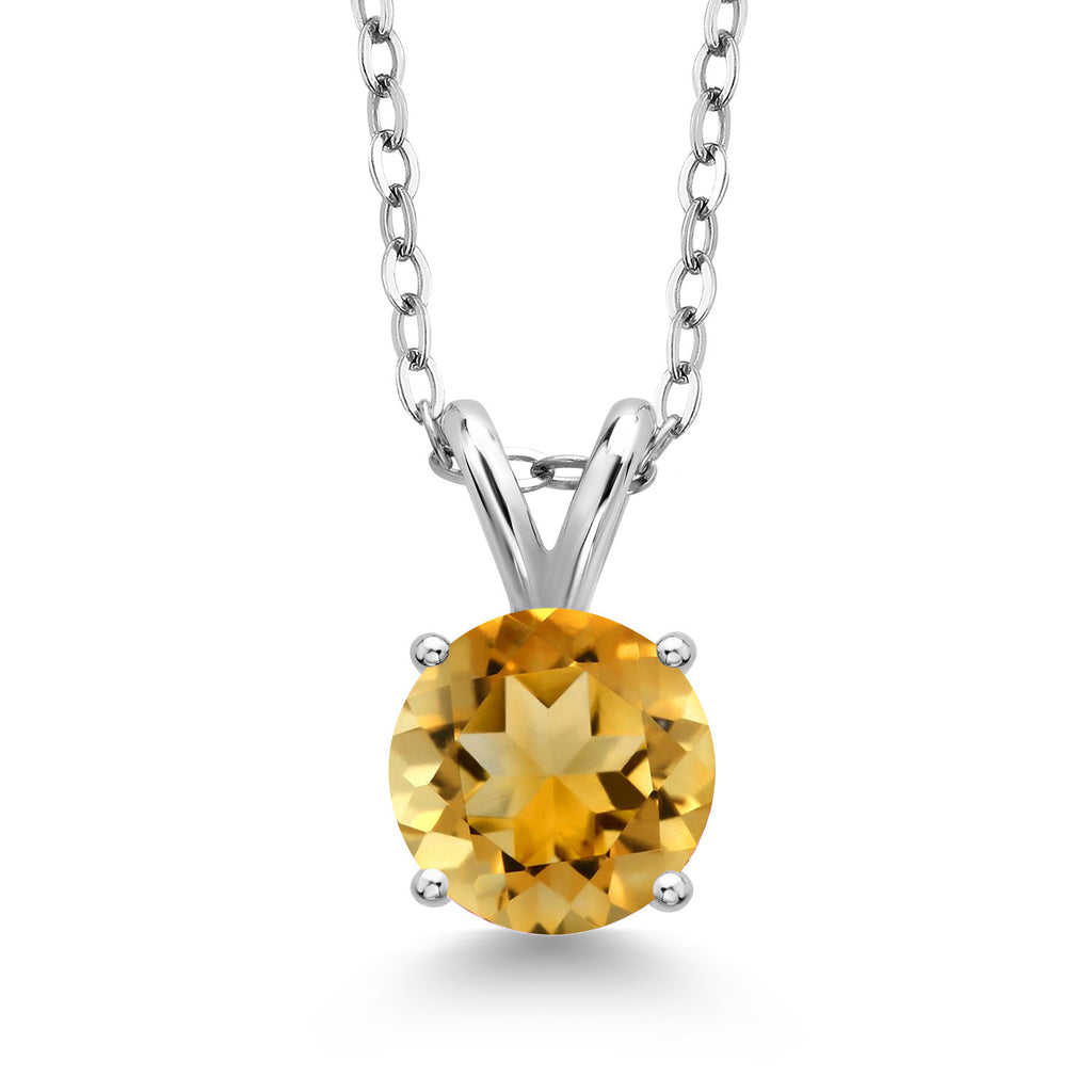 Citrine - November_Pendant in 925 Sterling Silver