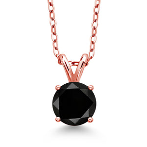 Diamond - April_Pendant in 925 Rose Gold Plated Silver