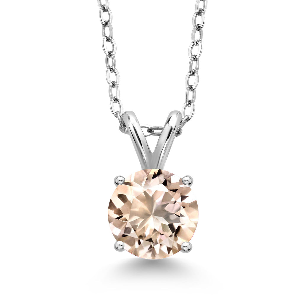 Morganite - October_Pendant in 925 Sterling Silver