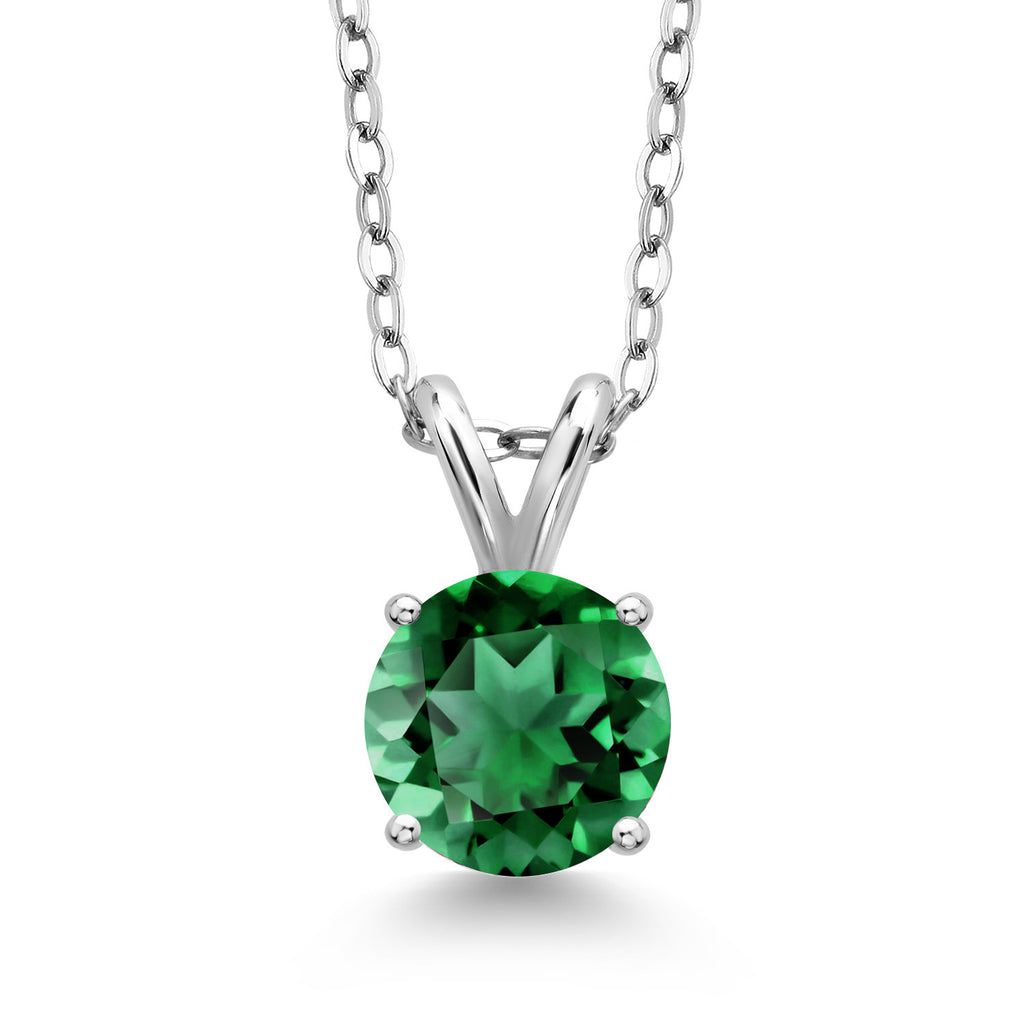 Nano Emerald - May_Pendant in 925 Sterling Silver