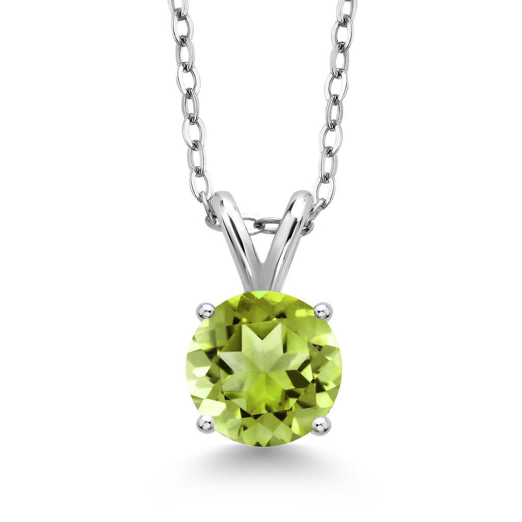 Peridot - August_Pendant in 925 Sterling Silver