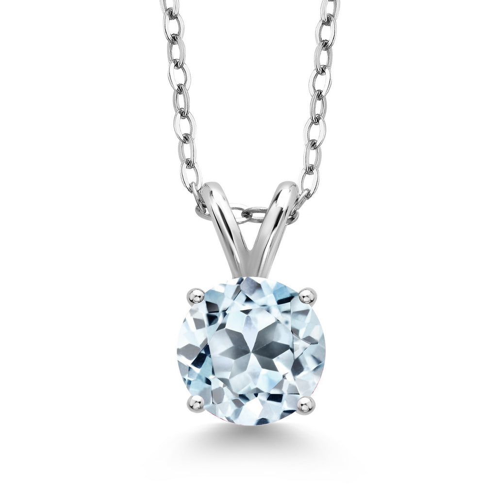 Sky Blue Topaz - November_Pendant in 925 Sterling Silver