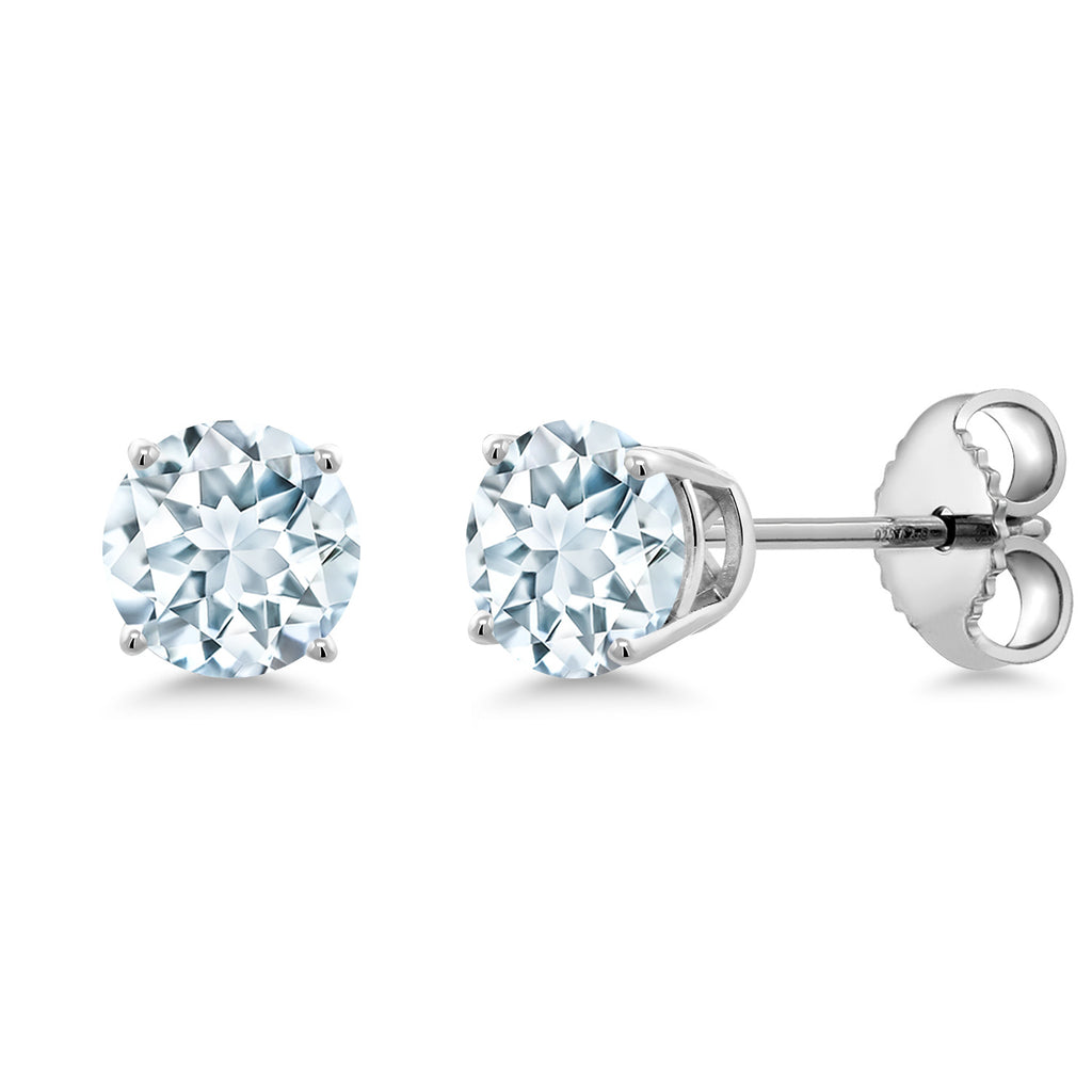 Aquamarine - March_Earrings in 925 Sterling Silver