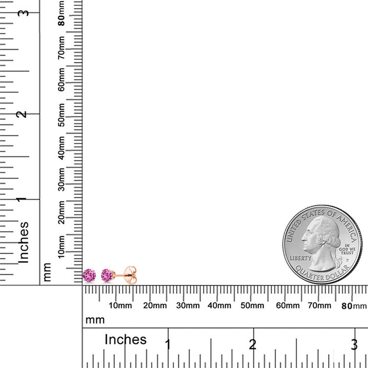 Earrings in 925 Rose Gold Plated Silver