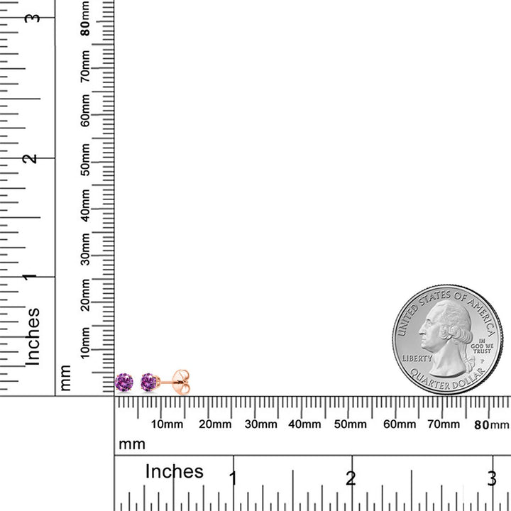 Earrings in 925 Rose Gold Plated Silver