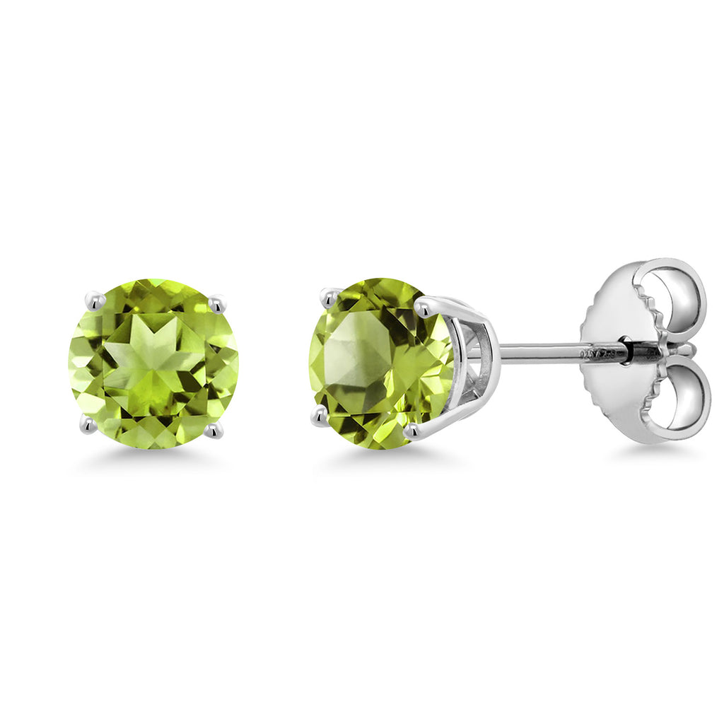 Peridot - August_Earrings in 925 Sterling Silver