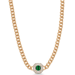 Necklace in yellow gold plated brass