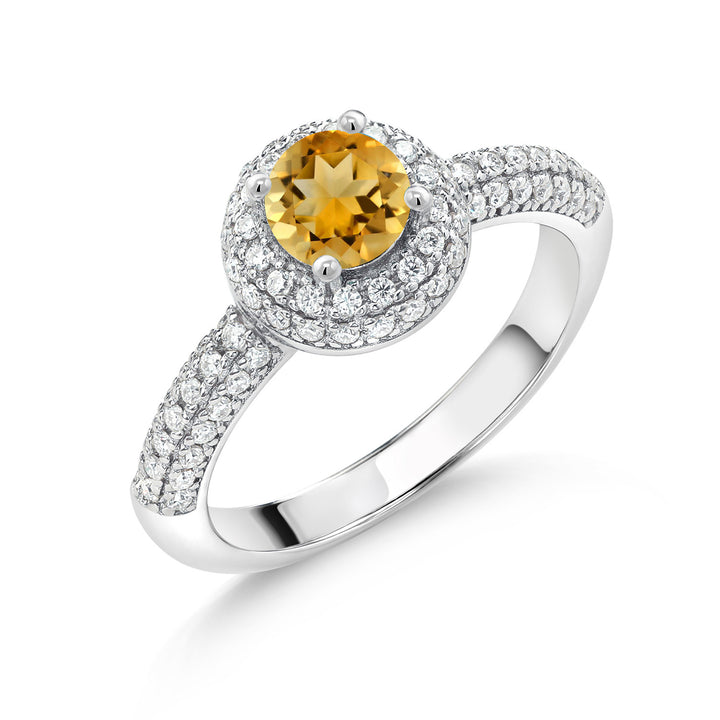 Citrine - November_5_Ring in 925 Sterling Silver