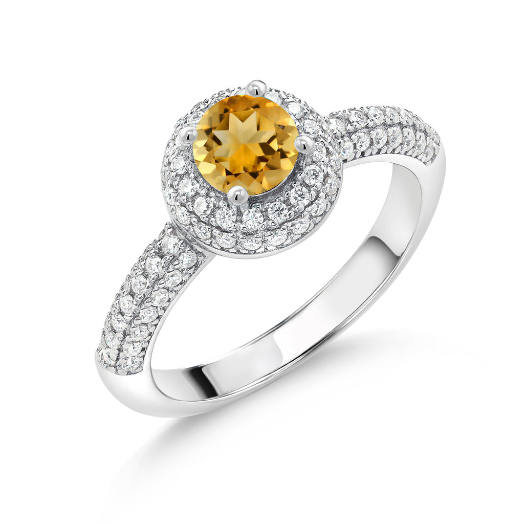Citrine - November_7_Ring in 925 Sterling Silver