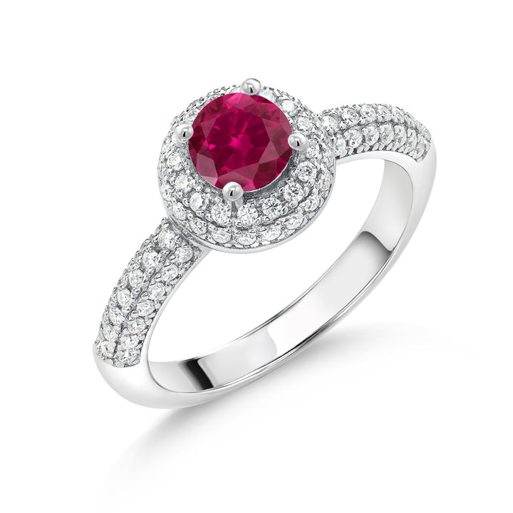 Created Ruby - July_5_Ring in 925 Sterling Silver