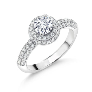 White Lab Grown Diamond - April_5_Ring in 925 Sterling Silver