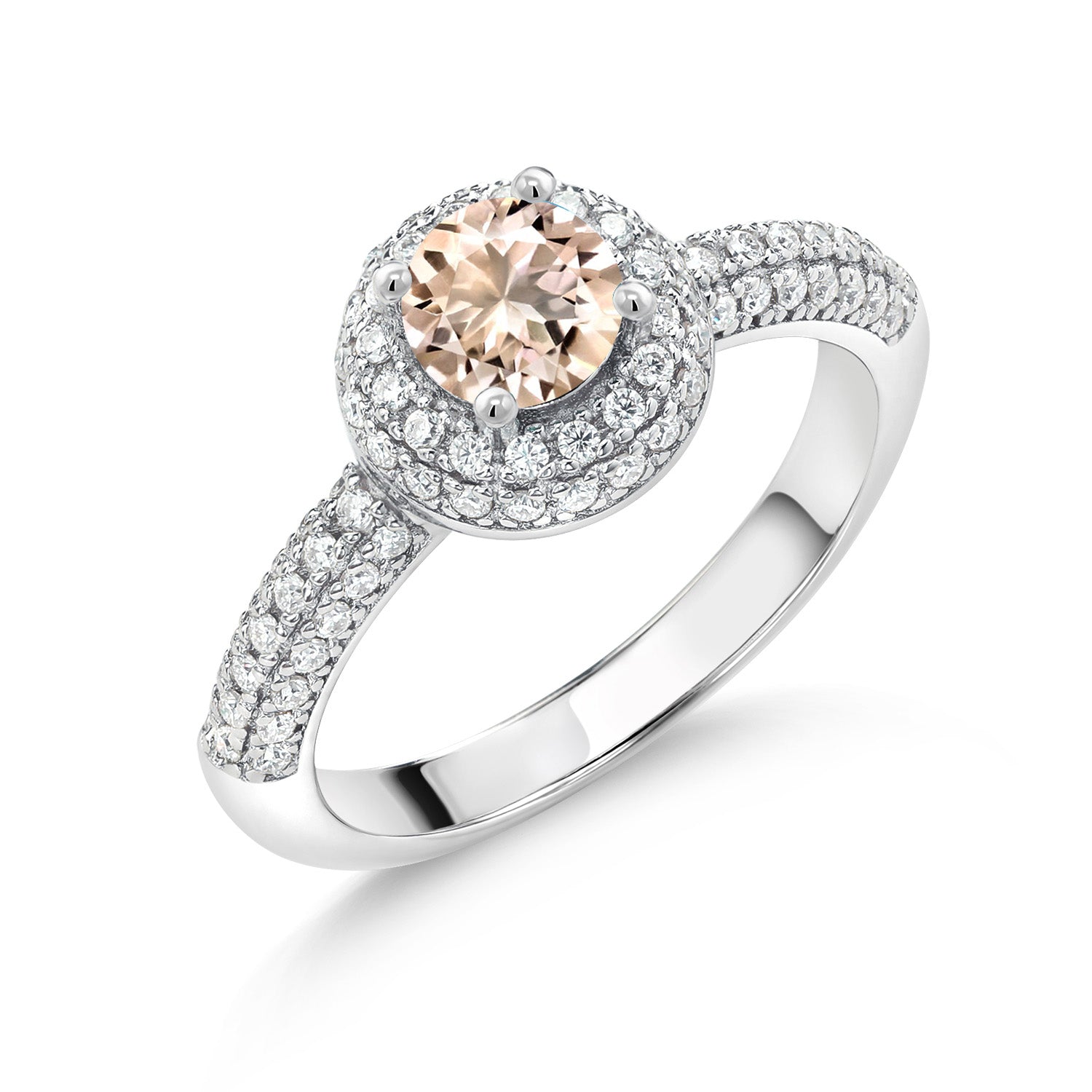 Morganite - October_7_Ring in 925 Sterling Silver