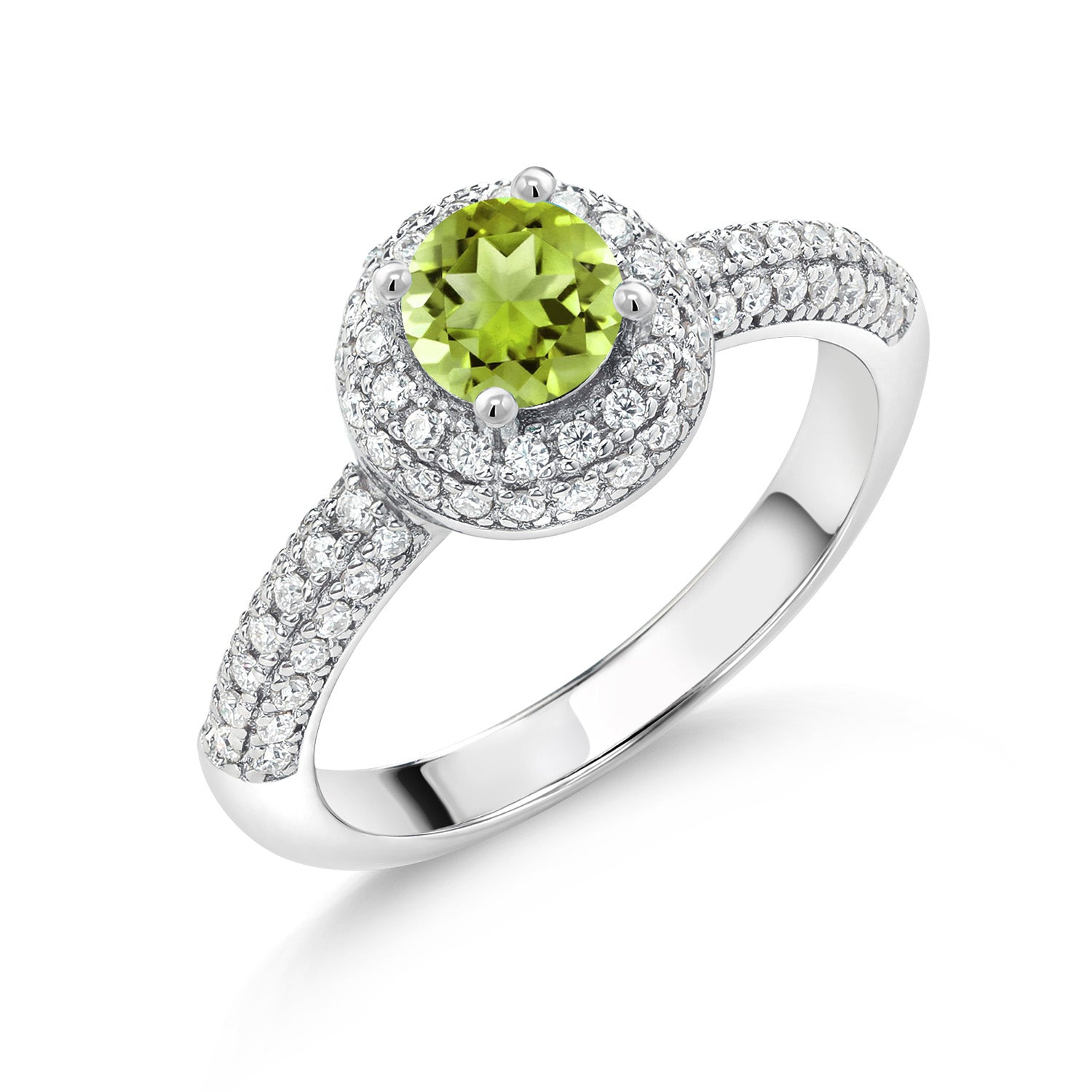 Peridot - August_8_Ring in 925 Sterling Silver