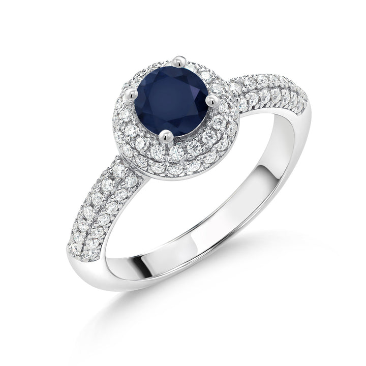 Blue Sapphire - September_5_Ring in 925 Sterling Silver