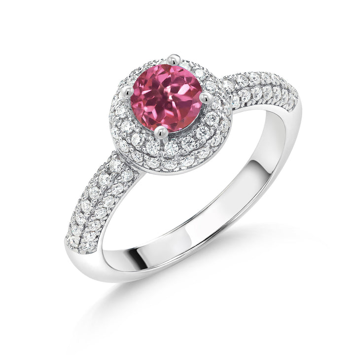 Pink Tourmaline - October_9_Ring in 925 Sterling Silver