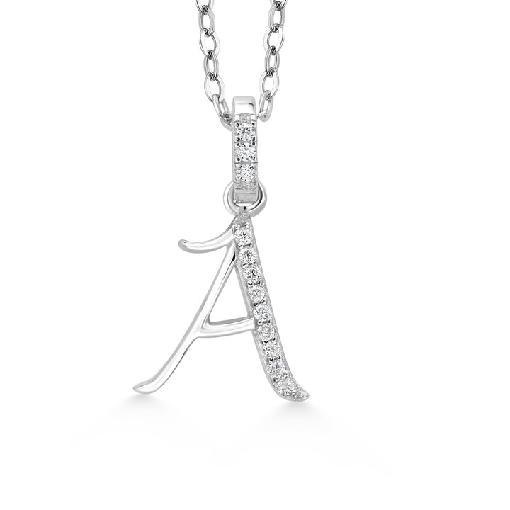 Initial A_Pendant in 925 Sterling Silver
