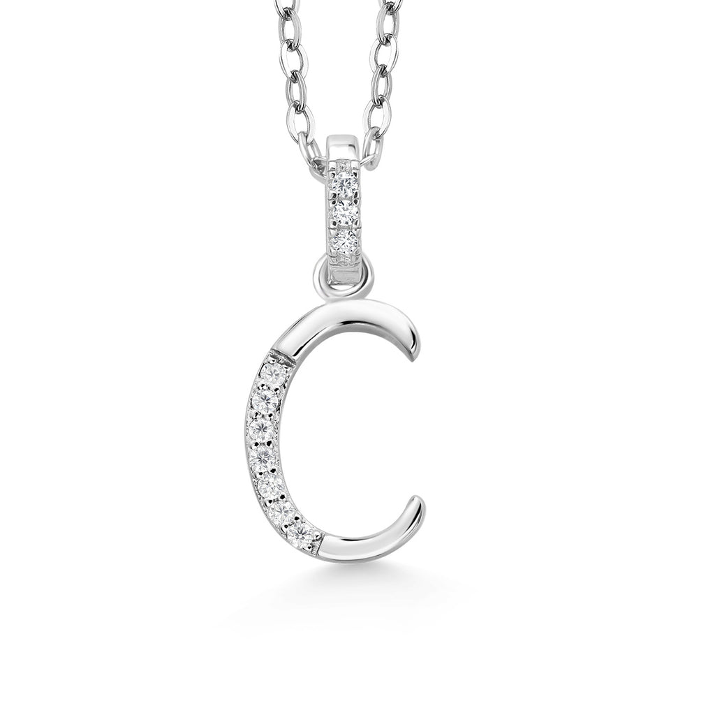 Initial C_Pendant in 925 Sterling Silver