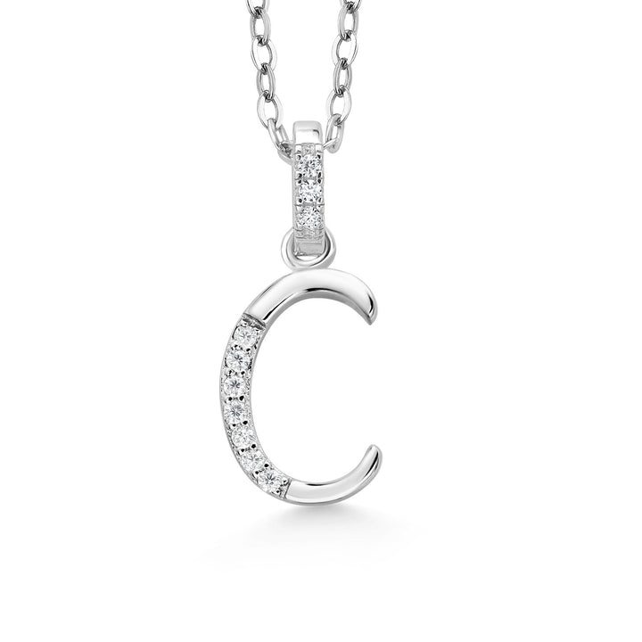 Initial C_Pendant in 925 Sterling Silver