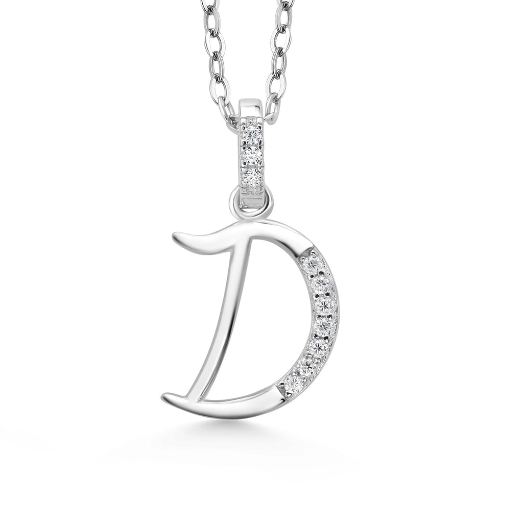 Initial D_Pendant in 925 Sterling Silver