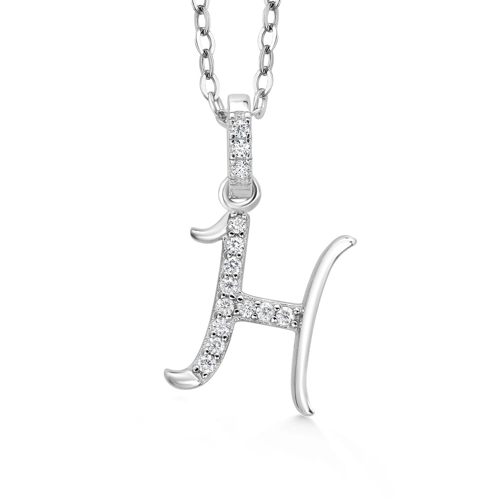 Initial H_Pendant in 925 Sterling Silver
