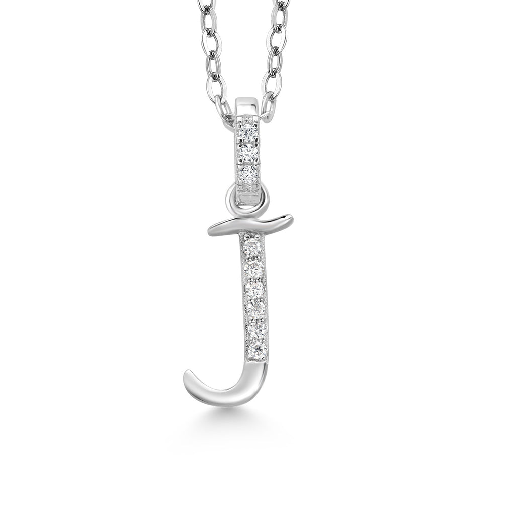 Initial J_Pendant in 925 Sterling Silver