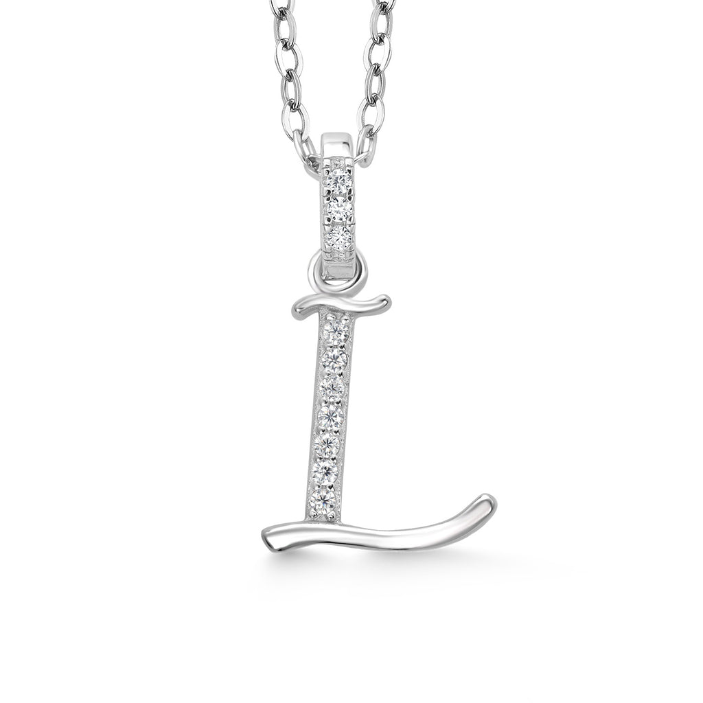 Initial L_Pendant in 925 Sterling Silver