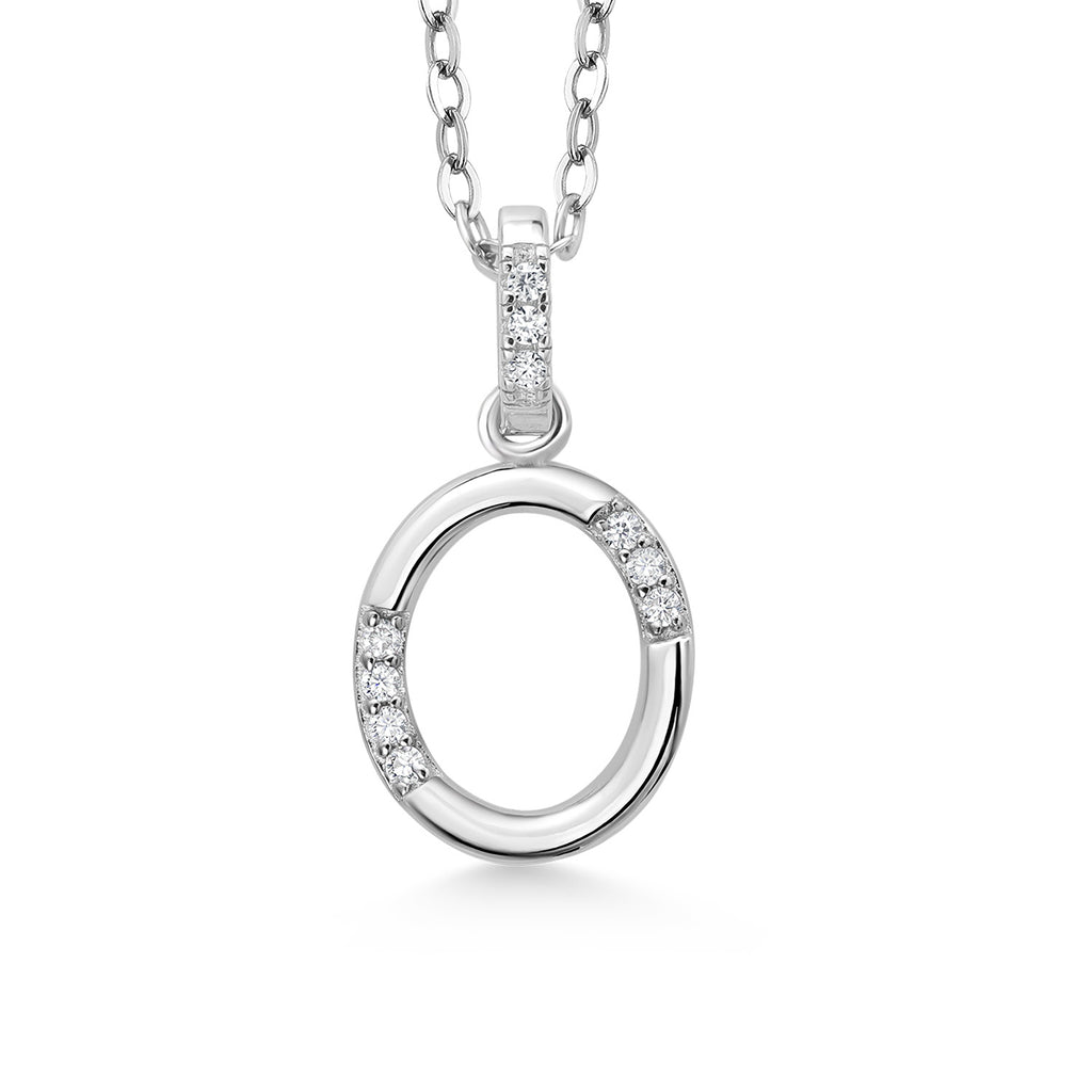 Initial O_Pendant in 925 Sterling Silver