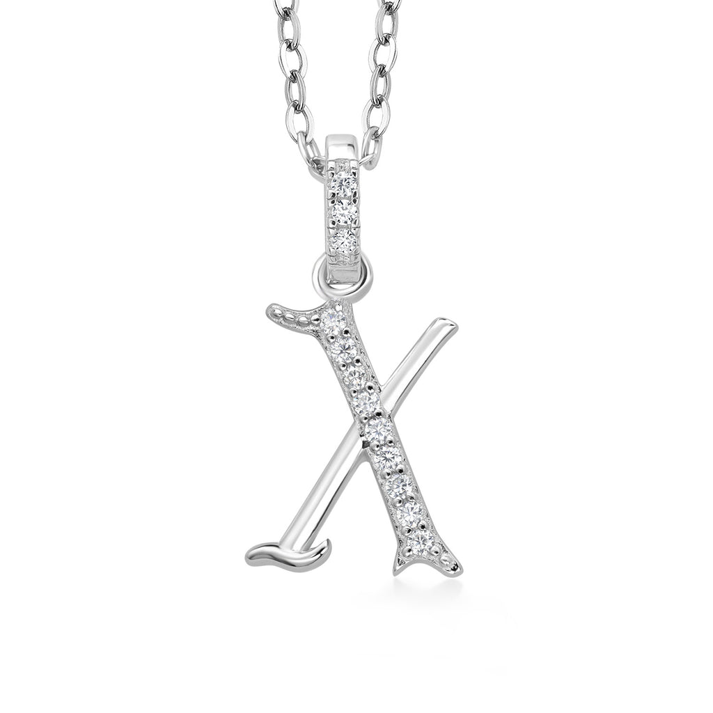 Initial X_Pendant in 925 Sterling Silver