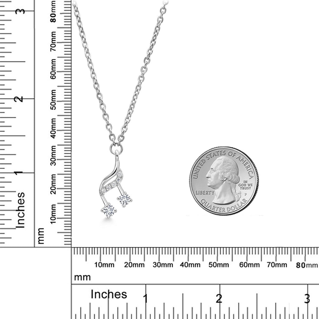 Moissanite - April_Pendant in 925 Sterling Silver