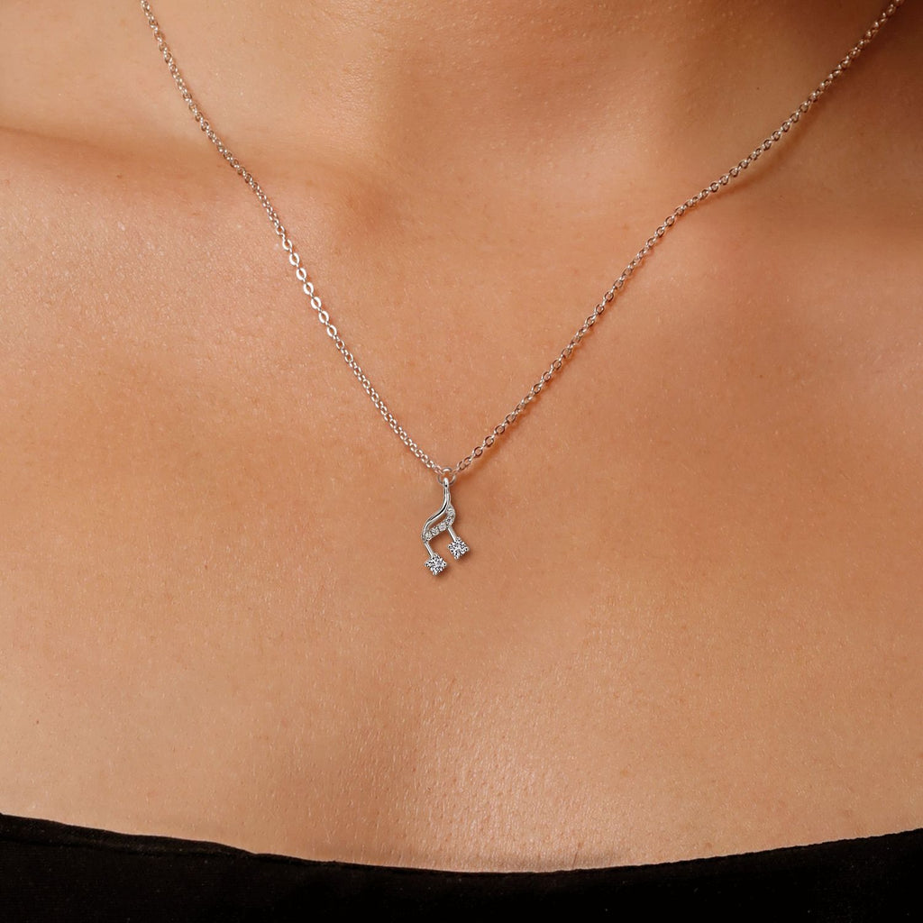 Moissanite - April_Pendant in 925 Sterling Silver