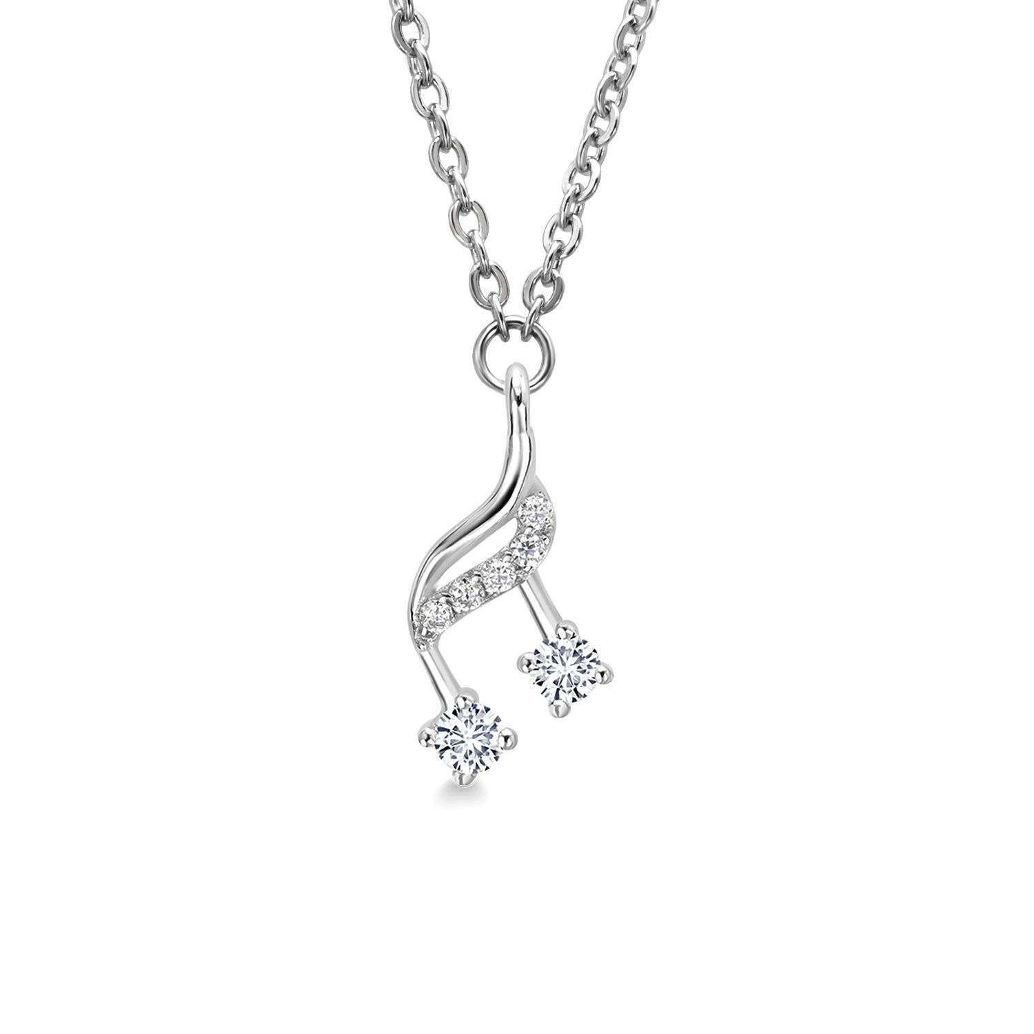 Moissanite - April_Pendant in 925 Sterling Silver