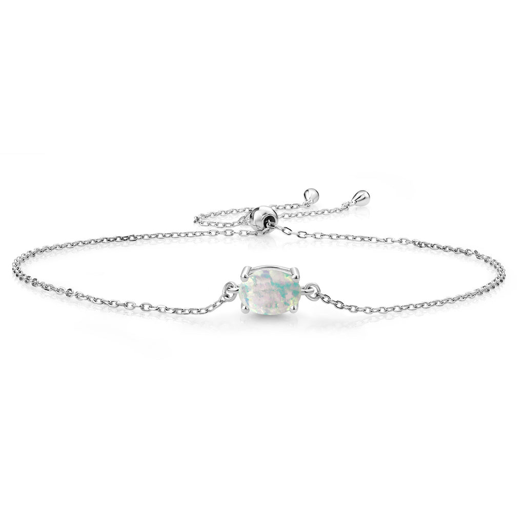 White Opal - October_Bracelet in 925 Sterling Silver