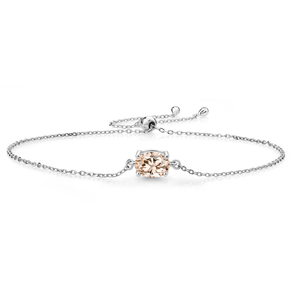Morganite - October_Bracelet in 925 Sterling Silver