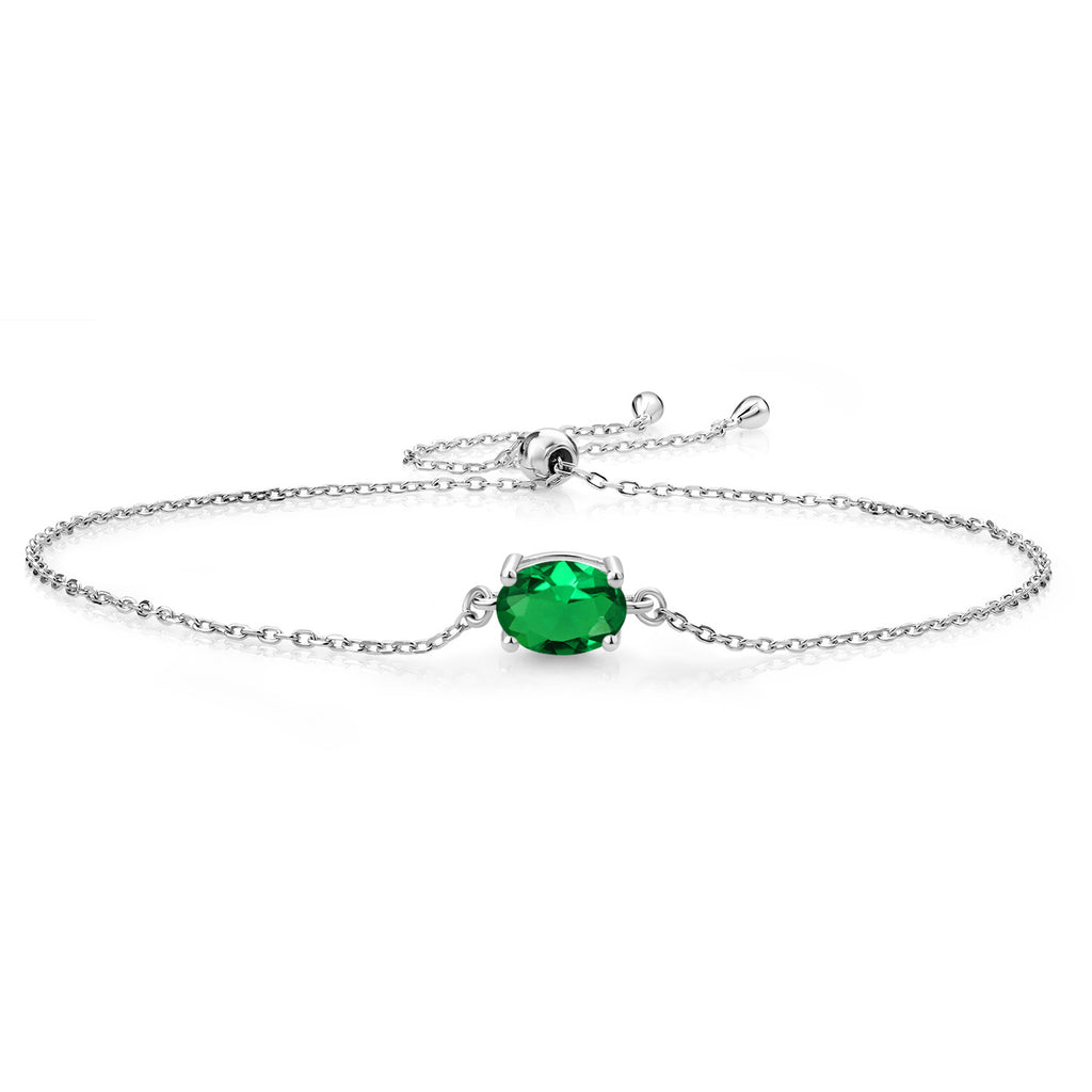 Nano Emerald - May_Bracelet in 925 Sterling Silver