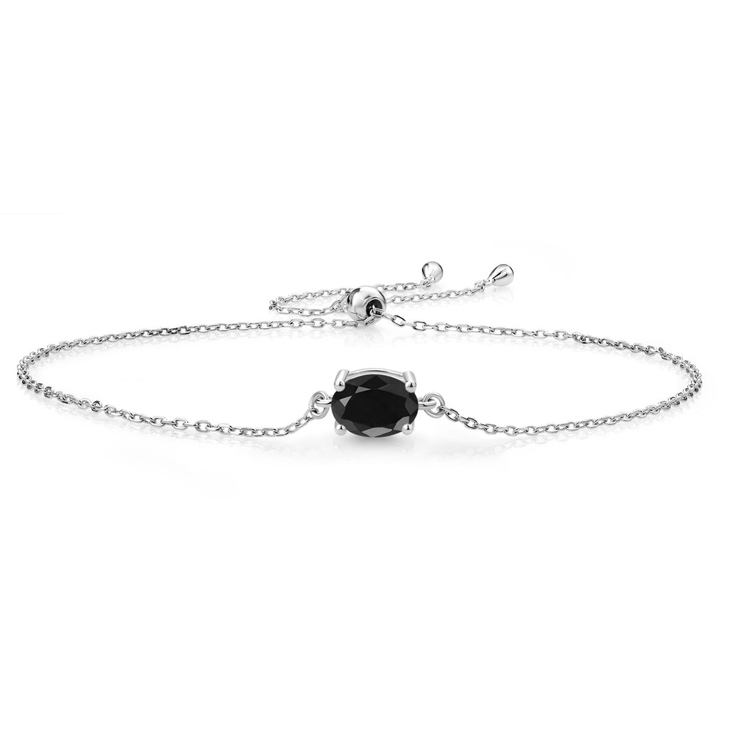 Black Sapphire - September_Bracelet in 925 Sterling Silver