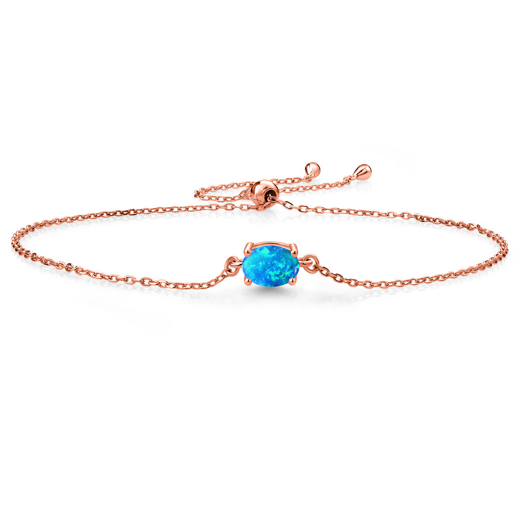 7X5MM Oval Gemstone Birthstone Solitaire Bracelet For Women | 925 Sterling Silver | Adjustable Bolo Bracelet For Women | Fine Jewelry Gift for Her Mom Wife
