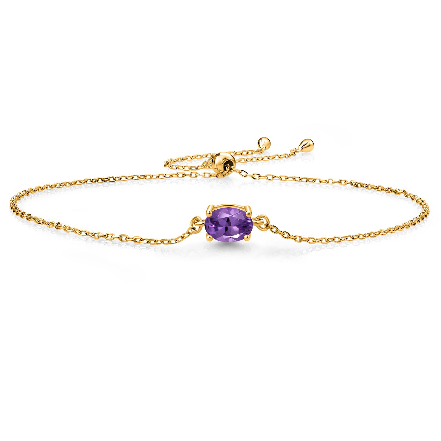 Amethyst - February_925 Yellow Gold Plated Silver