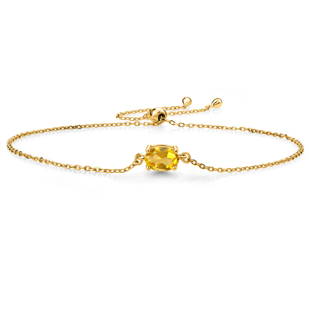 Citrine - November_925 Yellow Gold Plated Silver_Bracelet in 925 Yellow Gold Plated Silver