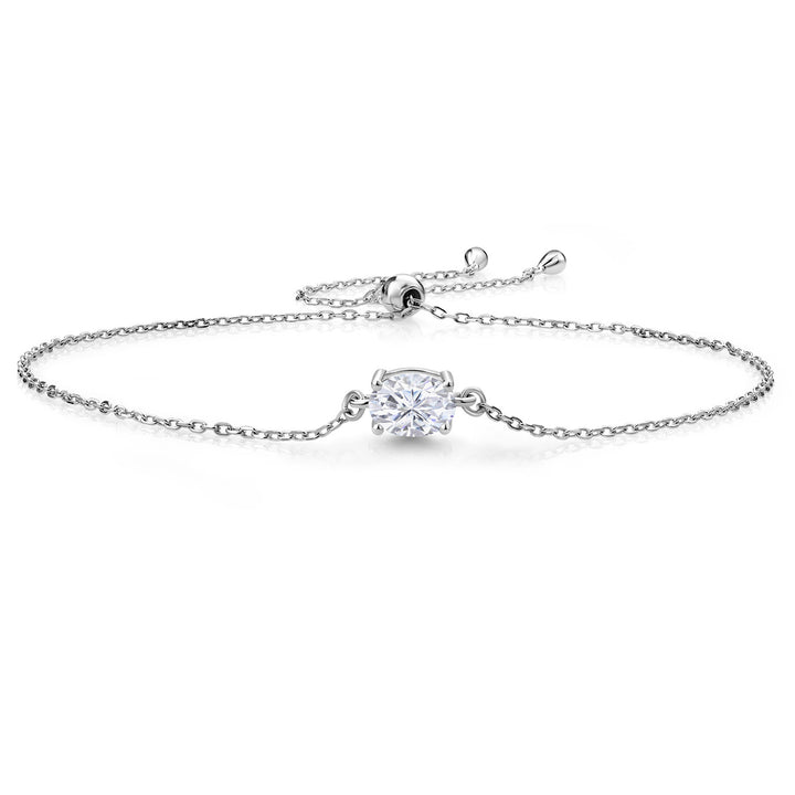 7X5MM Oval Gemstone Birthstone Solitaire Bracelet For Women | 925 Sterling Silver | Adjustable Bolo Bracelet For Women | Fine Jewelry Gift for Her Mom Wife