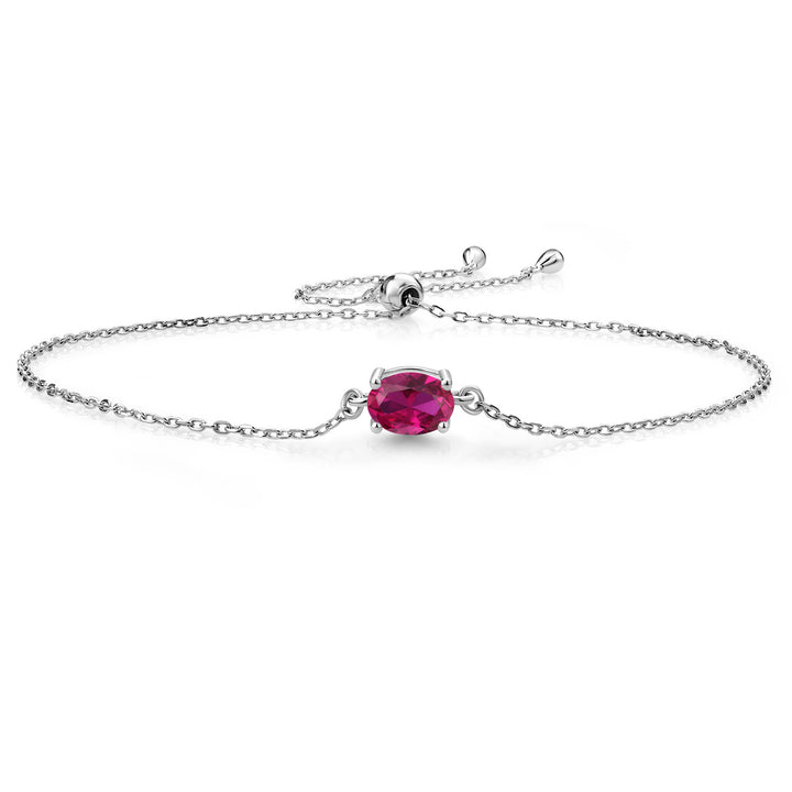 7X5MM Oval Gemstone Birthstone Solitaire Bracelet For Women | 925 Sterling Silver | Adjustable Bolo Bracelet For Women | Fine Jewelry Gift for Her Mom Wife